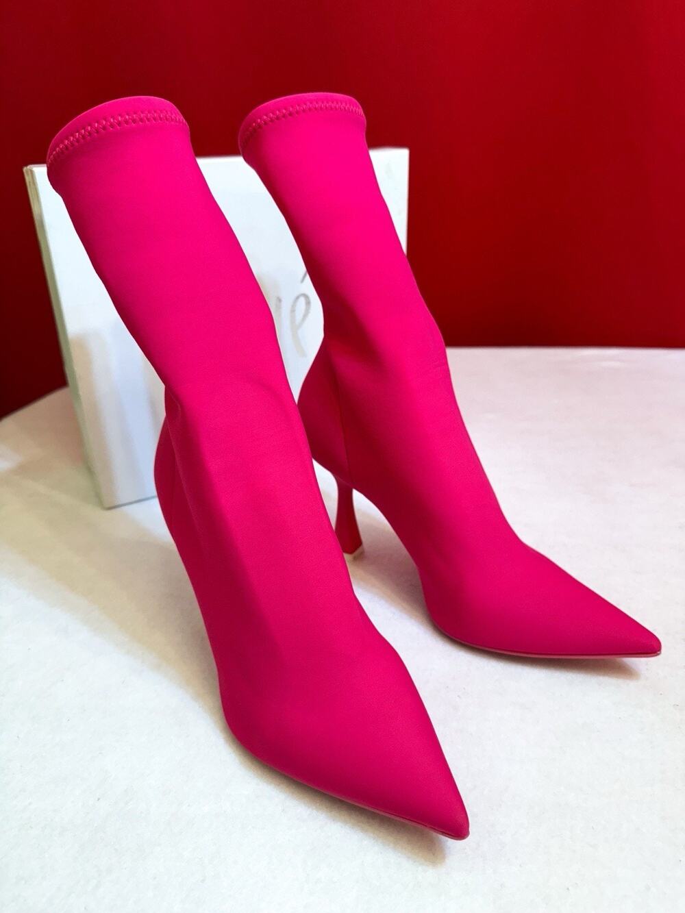 EU 39 US 8.5 Made In Italy Ovye Christina Lucchi Sock Ankle Women Boots Pink